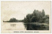 Muskoka River, Bracebridge, Ontario RPPC picture