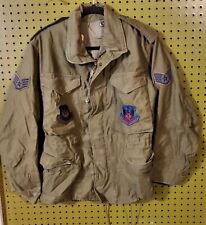 Genuine 1980s US Army Issue Olive Green  S5642 Badged Combat Jacket XS picture