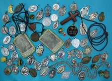 Lot Medals Pins Scapular Mary Jesus Preowned Items Vintage To Now Catholic picture