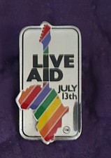 Original Official 1985 Live Aid concert enamel lapel pin picture