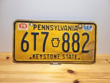 1980's Pennsylvania Keystone State License Plate Tag 6T7-882 picture