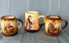 3 Vintage Monk / Friar 2 Lebeau Porcelain Mugs picture