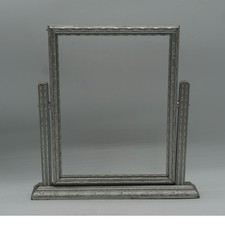 Vintage Art Deco Silver Painted Wooden Hinged Picture Frame c1925–1935 | 6x8 picture