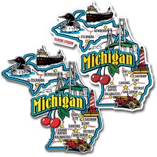 Michigan Jumbo State Magnet & Sticker Set by Classic Magnets picture