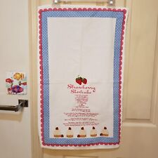 Strawberry Shortcake RECIPE Cotton Kitchen Tea Towel 17 x 28 picture