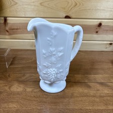 Vtg~Westmoreland Glass Co.~Paneled Grape~1 Qt.~Milk~Glass Pitcher picture