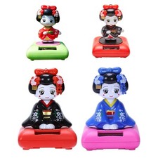 Kimono Maiko Geisha Solar Dancing Toys, Solar Bobblehead Toy Figurer , 4 Pack picture