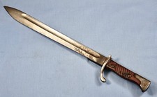 Early WWI German BUTCHER BAYONET 1895/05, Simson & Co. Suhl, Long Ears (F144) picture