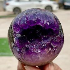 265G Natural Uruguayan Amethyst Quartz crystal open smile ball therapy picture