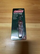 Vintage Coleman Pocket Knife Leather Encased Camping New Sealed picture