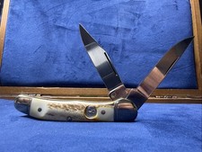 Vintage Böker Solingen Germany Stag 2-Blade Trapper Pocket Knife picture
