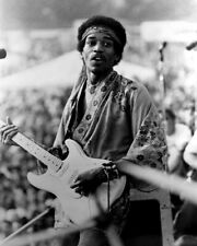 Jimi Hendrix on stage playing guitar at outdoor venue 24x36 Poster picture