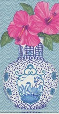 BLUE PORCELAIN Two Individual HOSTESS GUEST size 3-ply Paper Decoupage Napkins picture