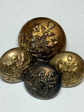 Pennsylvania National Guard Buttons~Lot Of 4 Inscription On Back 1880’s/1890’s picture