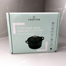 Crofton 2Qt. Cast Iron Mini Dutch Oven Dark Green New In Box Sealed picture