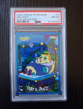 Topps 2025 Chrome SpongeBob Mrs. Puff #15 Blue Refractor 133/150 picture
