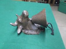New Cast Iron Cow Bull Head Bell 3D Old Farmhouse Decor picture