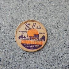 Muller's Rockford's Pioneer Dairy Milk Bottle Lid for Orangeade - Circa 1935 picture