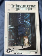 IF DESTRUCTION BE OUR LOT  #1 CVR A X3 SIGN By MATT R/MARK R. /ANDY M. W/COA picture