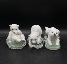 Polar Bears Polar Playmates Hamilton Collection Set of 3 Figurines 1995-96 picture