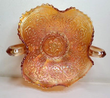 Carnival Glass Fenton C 1915 Persian Medallion Dish Nappy Marigold Antique picture
