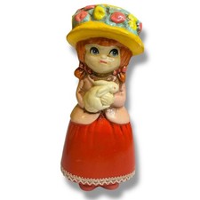 Vintage Napco Japan Papier Mache Girl Bunny Figurine M-8364 6
