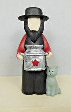 Amish Man holding milk can & a cat sitting beside - New by Blossom Bucket #13298 picture
