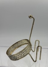 Vintage Anchor Hocking Chip And Dip Bowl Metal Holder Bracket Mid Century Modern picture