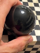 HUGE OLD BAKELITE black ball jumbo solid SIMICHROME TESTED 100826gDFZF picture