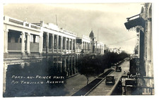 Vintage RPPC Port-au-Prince Haiti – Trujillo Avenue Street Scene Cars c.1940 picture