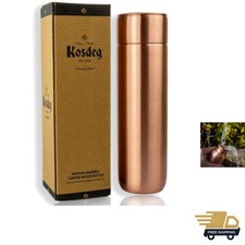 Copper Water Bottle - 16oz Vintage Modern Design - An Ayurvedic Copper Vessel... picture