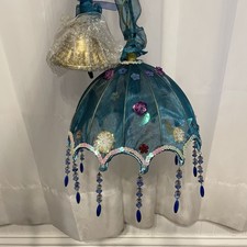 VTG Beaded Whimsical Light Fixture Hanging Lamp picture