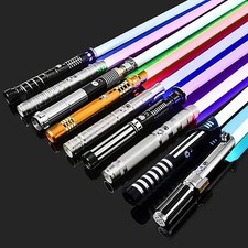 Rechargeable RGB Metal Lightsaber Heavy Dueling FX Sound Combat Saber 12 Colors picture
