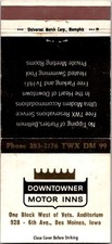 Downtowner Motor Inns 928 - 6th Ave Des Moines IA Vintage Matchbook Cover 5M28-3 picture