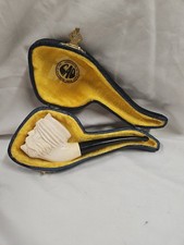 Vintage Hand Carved Meerscbaum By Cao Pipe in Case Turkish picture