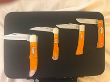 Case Case XX Lot of 4 Wood Handle Pocketknives, SS Clip Point, Nail File picture