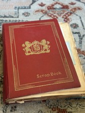 Vintage 1940’s Scrap Book Valentine Christmas Cards 70pgs As Is Ephemera 15x11” picture