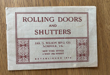 C1905 ADVERTISING BOOKLET ROLLING DOORS & SHUTTERS JAMES G. WILSON NORFOLK VA. picture