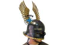 ZEHRA Medieval Helmet Gothic Knight Armor Steel Helmet LARP Cosplay Halloween picture