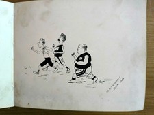 Antique Autograph Album 1906-1914 86 pages 0.5x6.5x5.5 inches 180g illustrated picture