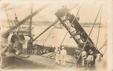 RARE rppc RMS Falaba Train Steam Engines Baro & Kano Railway Lagos BOMBED after picture
