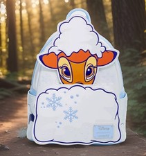 Loungefly x Disney Bambi Winter Snowflake Backpack NWT Still Original Packaging picture