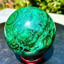 1.5LB  Natural malachite ball quartz crystal energy ball reiki healing picture
