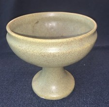 McCoy Floraline 461 Green Speckled Matte Glaze Mid Century Pedestal Planter Vase picture