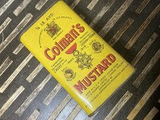 Vintage Colman’s Mustard Tin King George VI 1/4 LB Bull’s Head Advertising picture