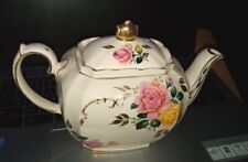 Sadler England 1930s Cabbage Rose, Gold  Tea Pot picture