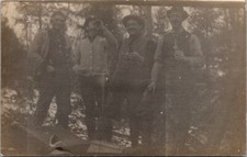 RPPC Postcard Group of Hunters Drink Cold Beer after Days Hunt c.1904-1918  Q391 picture