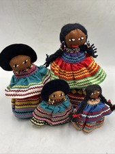 Vintage Seminole Indian Family Of Four Dolls Women’s Girls  picture