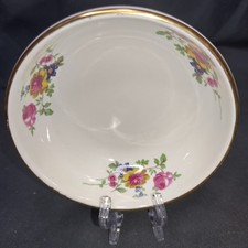 Vintage Prinknash Pottery Open Sugar Bowl Miniature Floral Gold Trim England 9cm picture