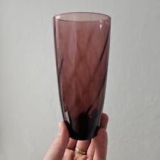 Hazel Atlas Moroccan Swirl Amethyst Purple Flat Iced Tea Glass Tumbler 6-1/4